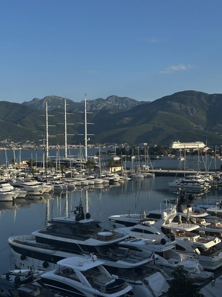View from balcony at the Regent Porto Montenegro Hotel